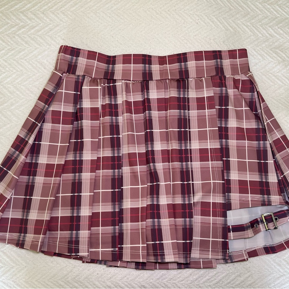 Halara Plaid Pleated Mini Skort